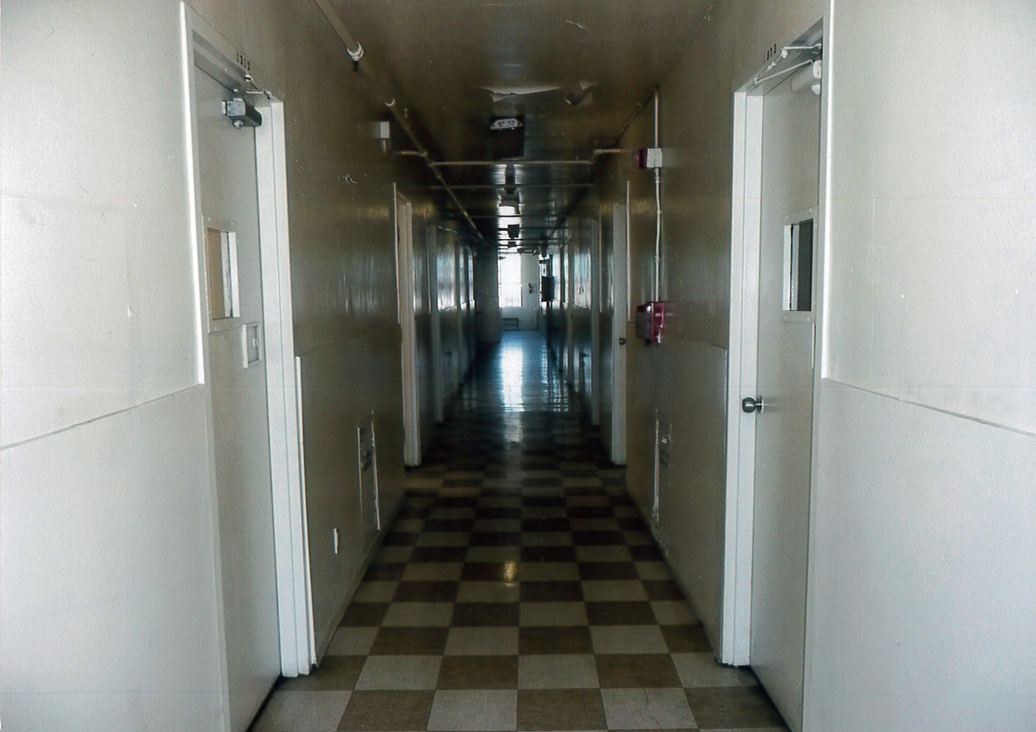 Modified hallway, typical of upper floors